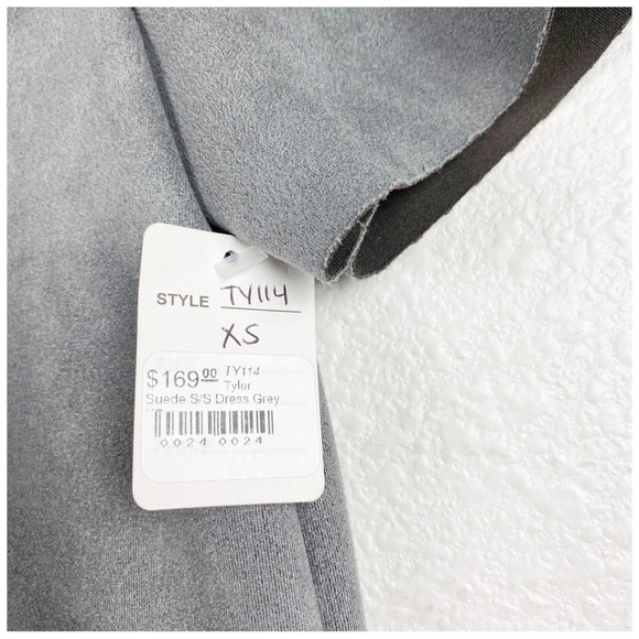NWT ILTM Ariana Faux Suede Dress in Gray Size XS - Picture 9 of 11